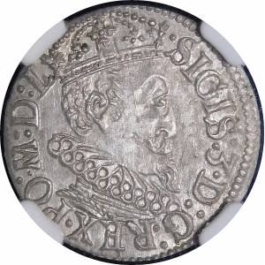 Zygmunt III Waza, Trojak 1619, Ryga - odmiana - rzadki i piękny