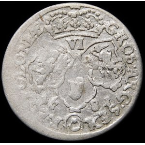Jan III Sobieski, Szóstak 1681 TLB, Bydgoszcz - data w łuku