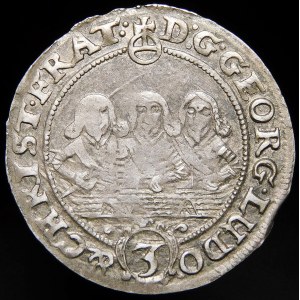 Śląsk - Księstwo legnicko-brzesko-wołowskie, Trzej bracia, 3 krajcary 1655, Brzeg - rzadkie
