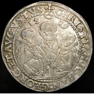 Nemecko, Sasko - Albertínska línia (1547-1918), Kristian II, Ján Juraj I. a August (1591-1611), tolar 1599 HB, Drážďany