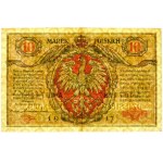 10 marek polskich 1916 - biletów A - (rozcięty slab)