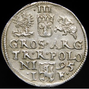 Sigismund III Vasa, Trojak 1595, Olkusz - no sign