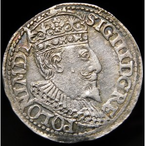 Žigmund III Vaza, Trojak 1597, Olkusz - busta z roku 1596 - variant