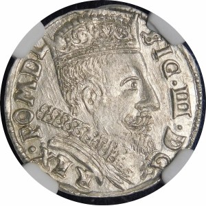 Zygmunt III Waza, Trojak 1598, Wilno - Łabędź - b. rzadki i piękny
