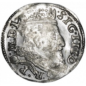 Zygmunt III Waza, Trojak 1602, Wilno - Łabędź pod datą - rzadkość i piękność