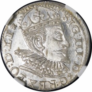 Zygmunt III Waza, Trojak 1594, Ryga - LI x - piękny i nieopisany