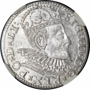 Zygmunt III Waza, Trojak 1594, Ryga - LI : - piękny