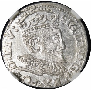Zygmunt III Waza, Trojak 1595, Ryga - LIV : - rzadszy i nieopisany