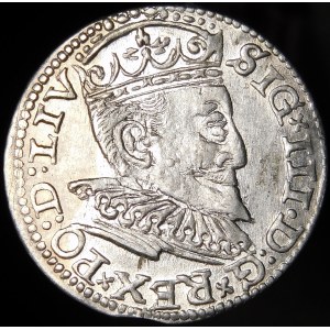 Zygmunt III Waza, Trojak 1595, Ryga - LIV - rzadszy