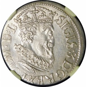 Zygmunt III Waza, Trojak 1619, Ryga - rzadki i wyśmienity