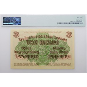 Poznań, 3 ruble 1916 - ser. M - krótka klauzula nabywa