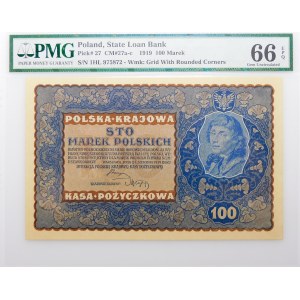 100 Polish marks 1919 - IH Ser. L