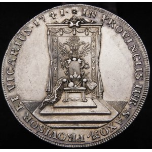 Augustus III Sas, Vicar thaler 1741, Dresden - beautiful