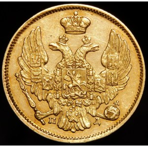 Polska, Zabór rosyjski, 3 ruble = 20 złotych 1837 СПБ/ПД, Petersburg
