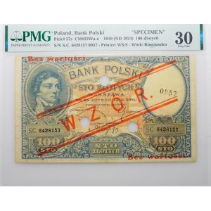 100 złotych 1919 - WZÓR - Nr 0957