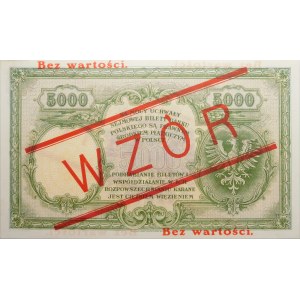5000 złotych 1919 - WZÓR - nadruk wysoki