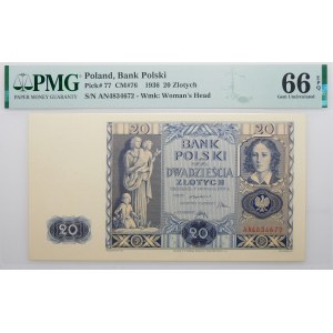 20 złotych 1936 - ser. AN