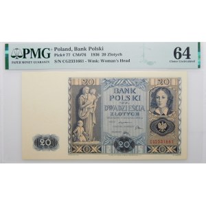 20 złotych 1936 - ser. CG