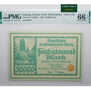 50.000 marek 1923 - Gdańsk - zielony