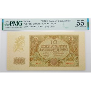 10 gold 1940 - ser. G - described as WWII LC