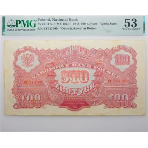 100 złotych 1944 -owe - ser. EY