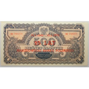 500 złotych 1944 -owe - nadruk 25 LAT NBP / SPECIMEN