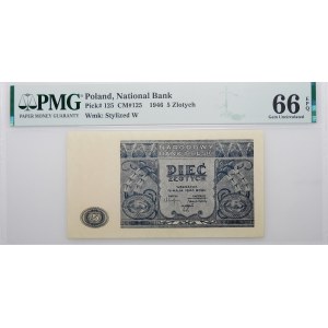 5 złotych 1946 - papier biały