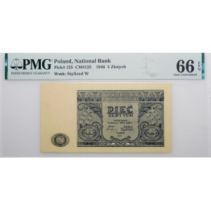 5 zlatých 1946 - krémový papier