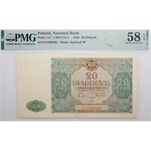 20 złotych 1946 - ser. E