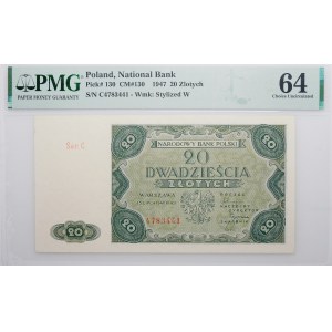 20 złotych 1947 - ser. C