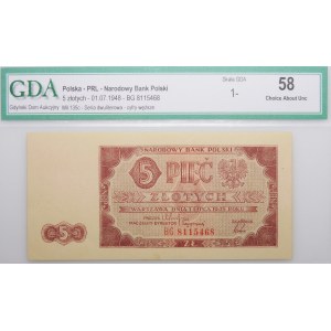 5 gold 1948 - ser. BG