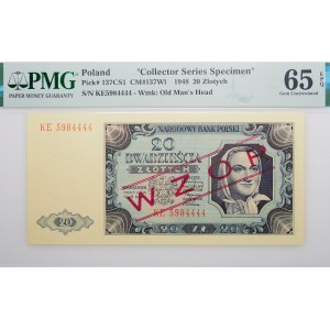 20 złotych 1948 - ser. KE - WZÓR