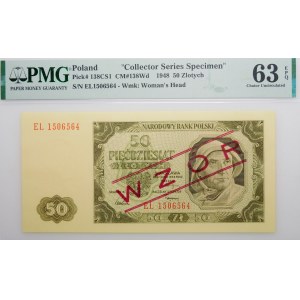 50 zloty 1948 - ser. EL - MODEL
