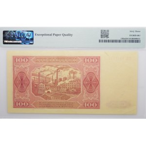 100 złotych 1948 - ser. HG - papier prążkowany