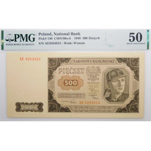 500 złotych 1948 - ser. AE