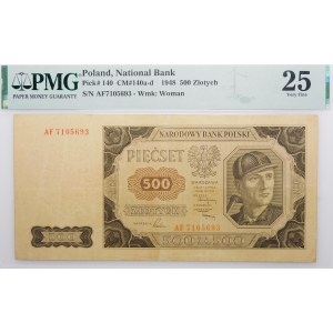 500 złotych 1948 - ser. AF