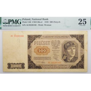 500 złotych 1948 - ser. AU