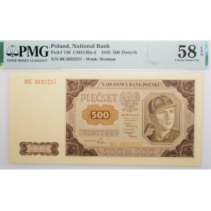 500 złotych 1948 - ser. BE
