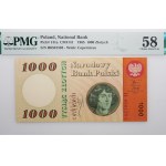 1000 złotych 1965 - ser. H - papier prążkowany