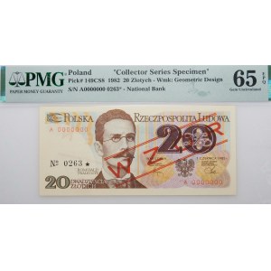 20 złotych 1982 - ser. A - WZÓR - No 0263*