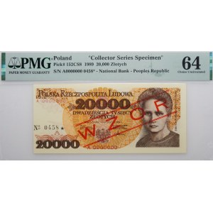 20.000 złotych 1989 - ser. A - WZÓR - No 0458*