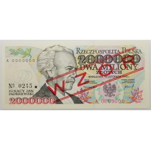 2.000.000 złotych 1993 - ser. A - WZÓR - No 0245*