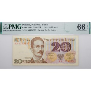 20 oro 1982 - ser. AA - prima serie