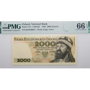 2000 zloty 1982 - ser. BZ