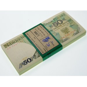 paczka bankowa 50 złotych 1988 - ser. GW