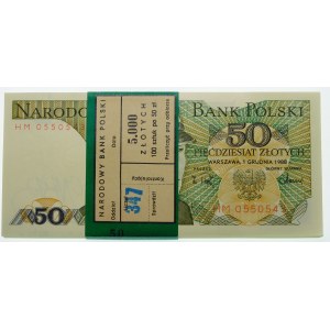 paczka bankowa 50 złotych 1988 - ser. HM