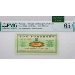 20 centów 1969 Pewex - ser. GN
