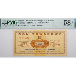 20 dolarów 1969 Pewex - ser. FH