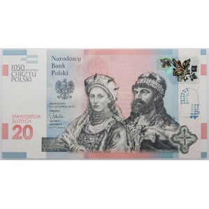 2281 search 20 złotych 2015 - 1050. Rocznica Chrztu Polski - folder NBP