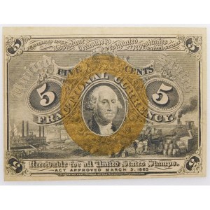 5 centov 1863 - Spojené štáty americké